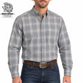 ARIAT MEN’S PRO WILBER QUIET SHADE MEDIUM PLAID LONG SLEEVE SHIRT |10079284