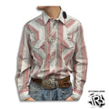 “ Wells  “ | MEN WRANGLER WESTERN SHIRT BLUE VINTAGE STRIPES 1075201AA