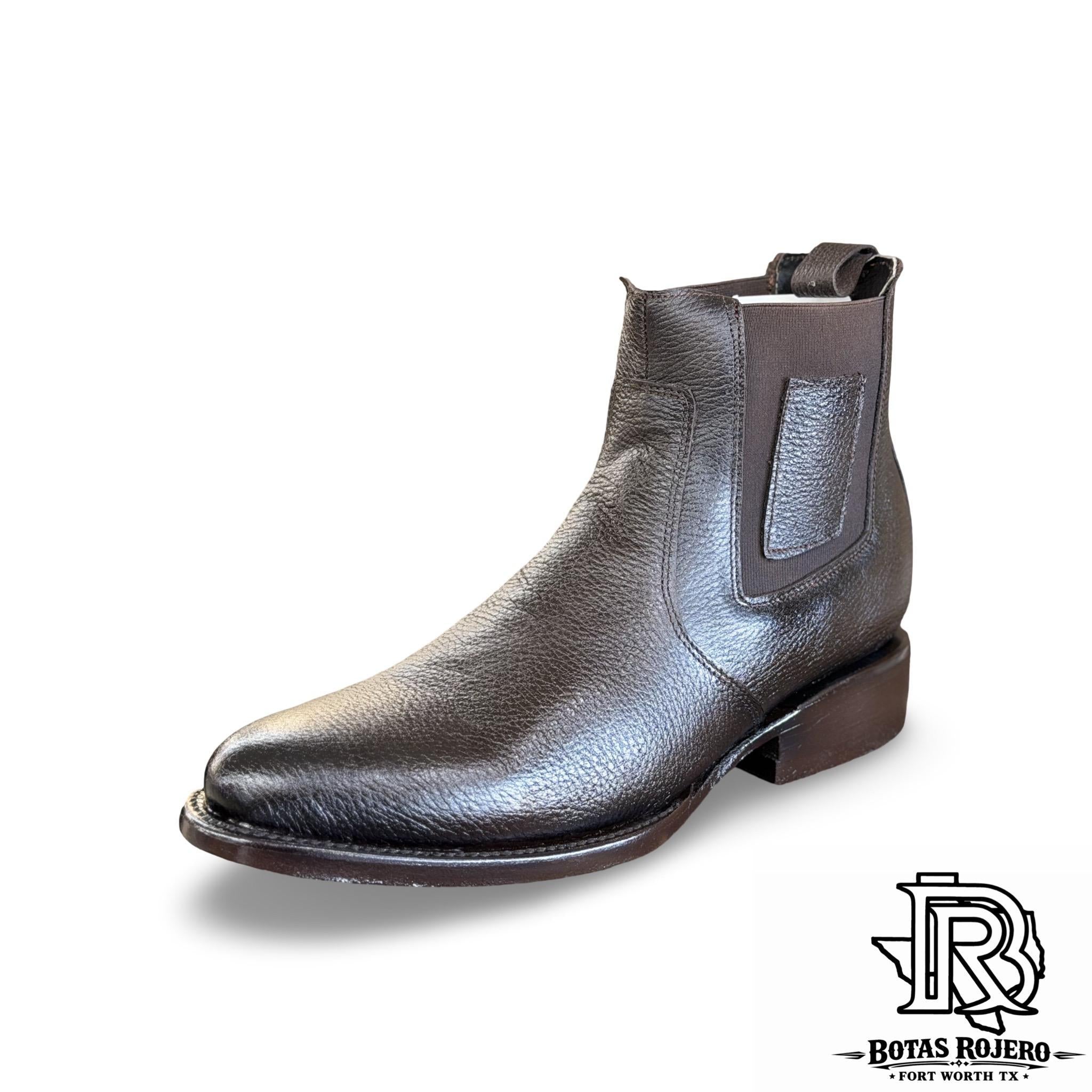CHELSEA IRON SPUR ™️ CHOCOLATE MEN WESTERN ROUND TOE BOOTS BOTIN