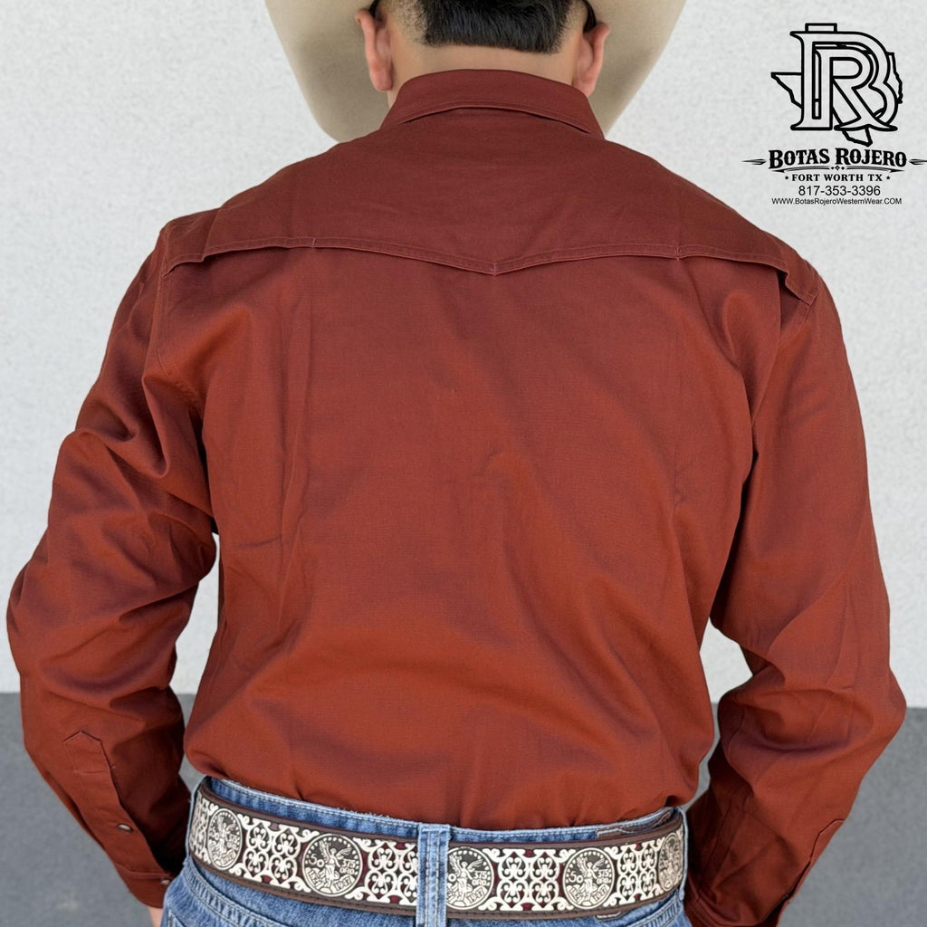 IRON SPUR | Men’s Copper Western Pearl Snap Long Sleeve Shirt