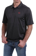 CINCH MENS SHORT SLEEVE ARENAFLEX POLO 4/20 - BLACK MTK1865001