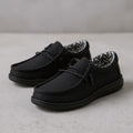 Hey Dude Boy's Wally Youth Stretch Canvas Black Slip On | 41144-060