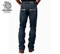 Men's Rock and Roll Denim Straight Embroidered Pistol Straight Jeans |BM1PD08013