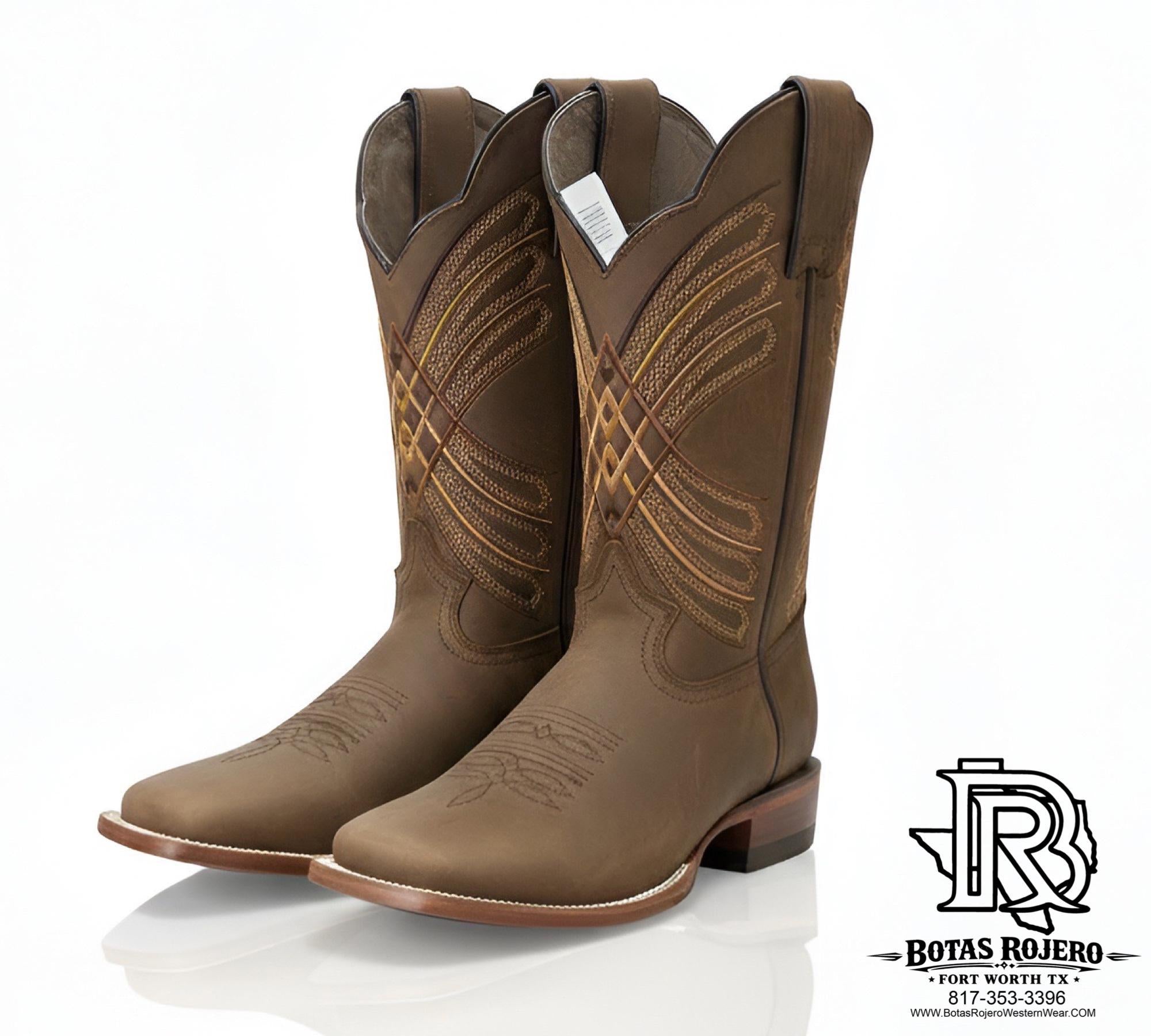 “ HIBRIDO “ | MEN WESTERN SQUARE TOE BOOTS HONEY