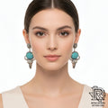 BULLHEAD TURQUOISE EARRINGS