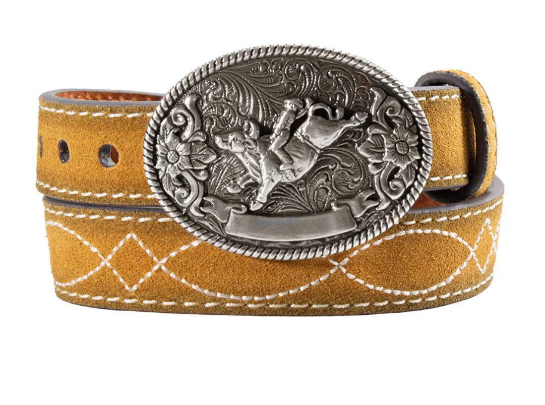 NOCONA BOY'S BOOT STITCH ROUGHOUT LEATHER BELT |N4444508