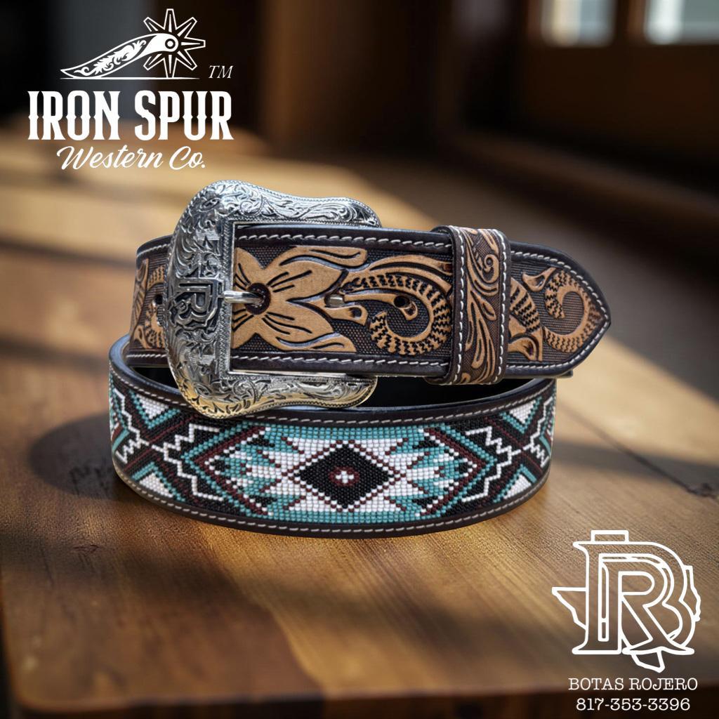 “ SAMUEL “ |2 INCH IRON SPUR ™️ WESTERN BEADED BELT