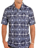 Rock&Roll Blue Print Men's Polo |TM51T04898