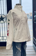 Womens classic team softshell mexico jacket white | 10043548H