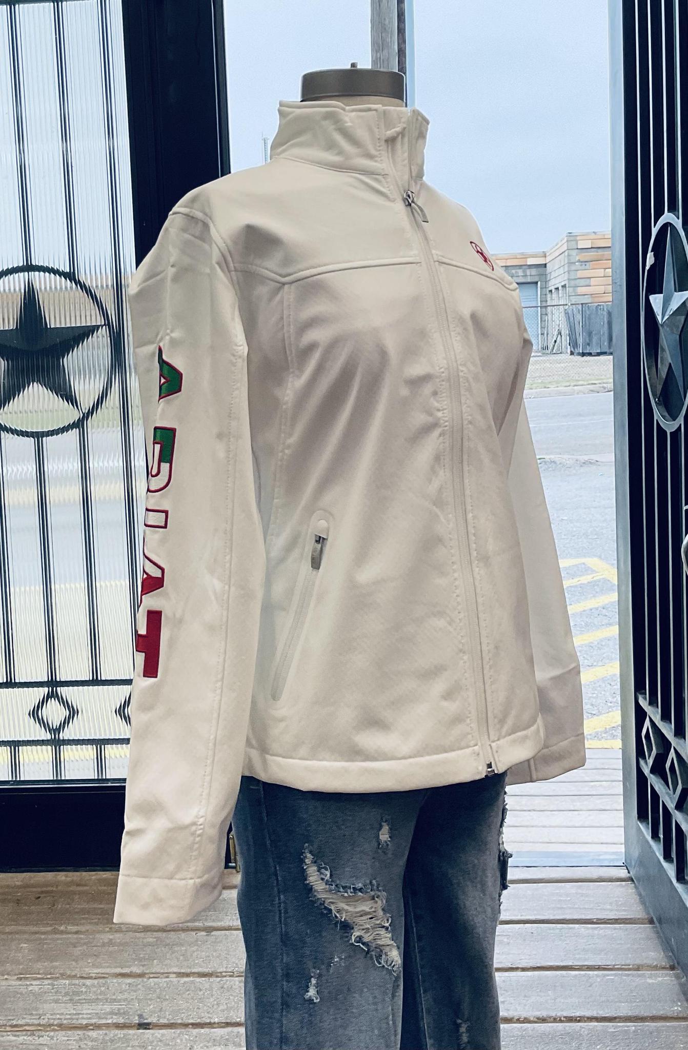 Womens classic team softshell mexico jacket white | 10043548H