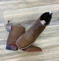 ‘’OWEN’’ NOBUCK TABACO SQUARE TOE BOTIN