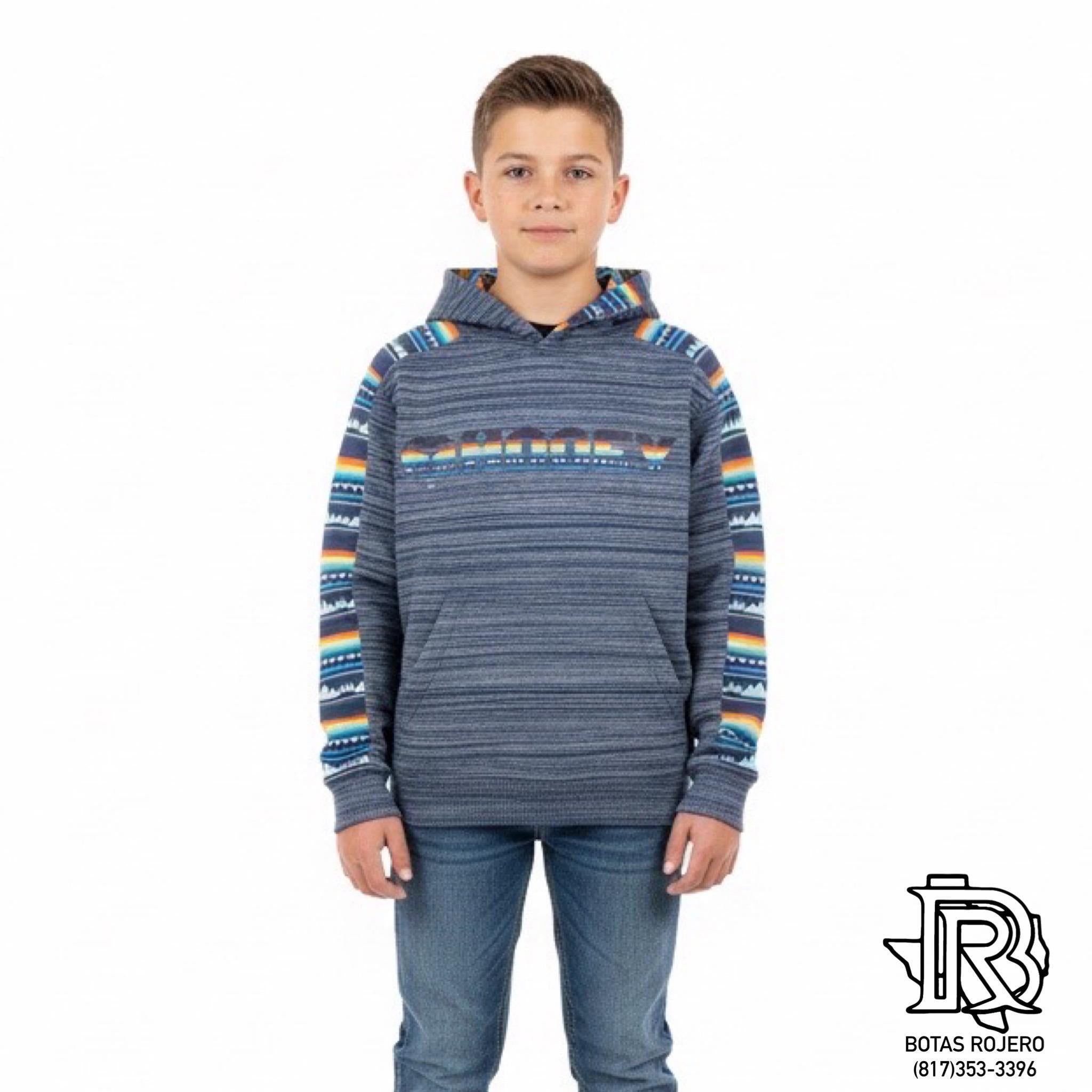 HOOEY YOUTH "CANYON" NAVY HOODY | HH1190NV-Y