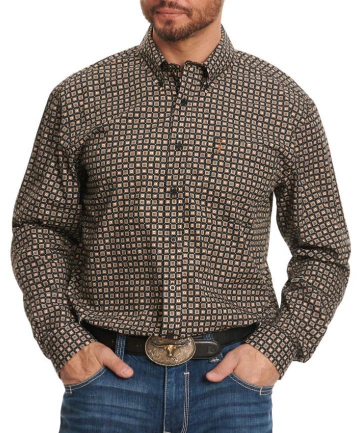 Cinch Men's Black  Long Sleeve Modern Fit Western Shirt |MTW1347090