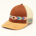 ARIAT LADIES SNAP BACK AZTEC CORK SIDE LOGO TAN (A300018008)