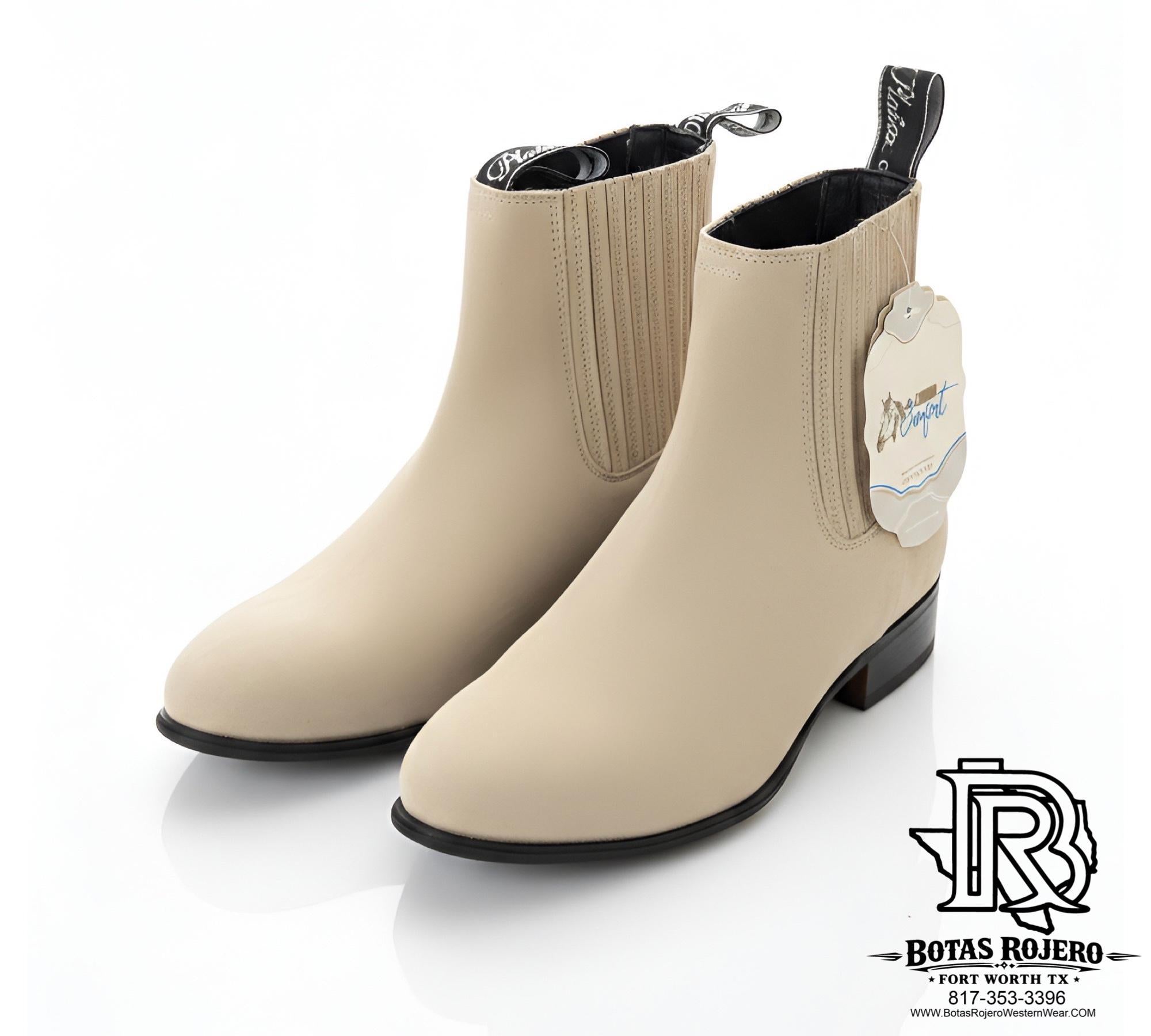 BOTIN CHARRO EL CANELO COLOR BEIGE PUNTA NORMAL