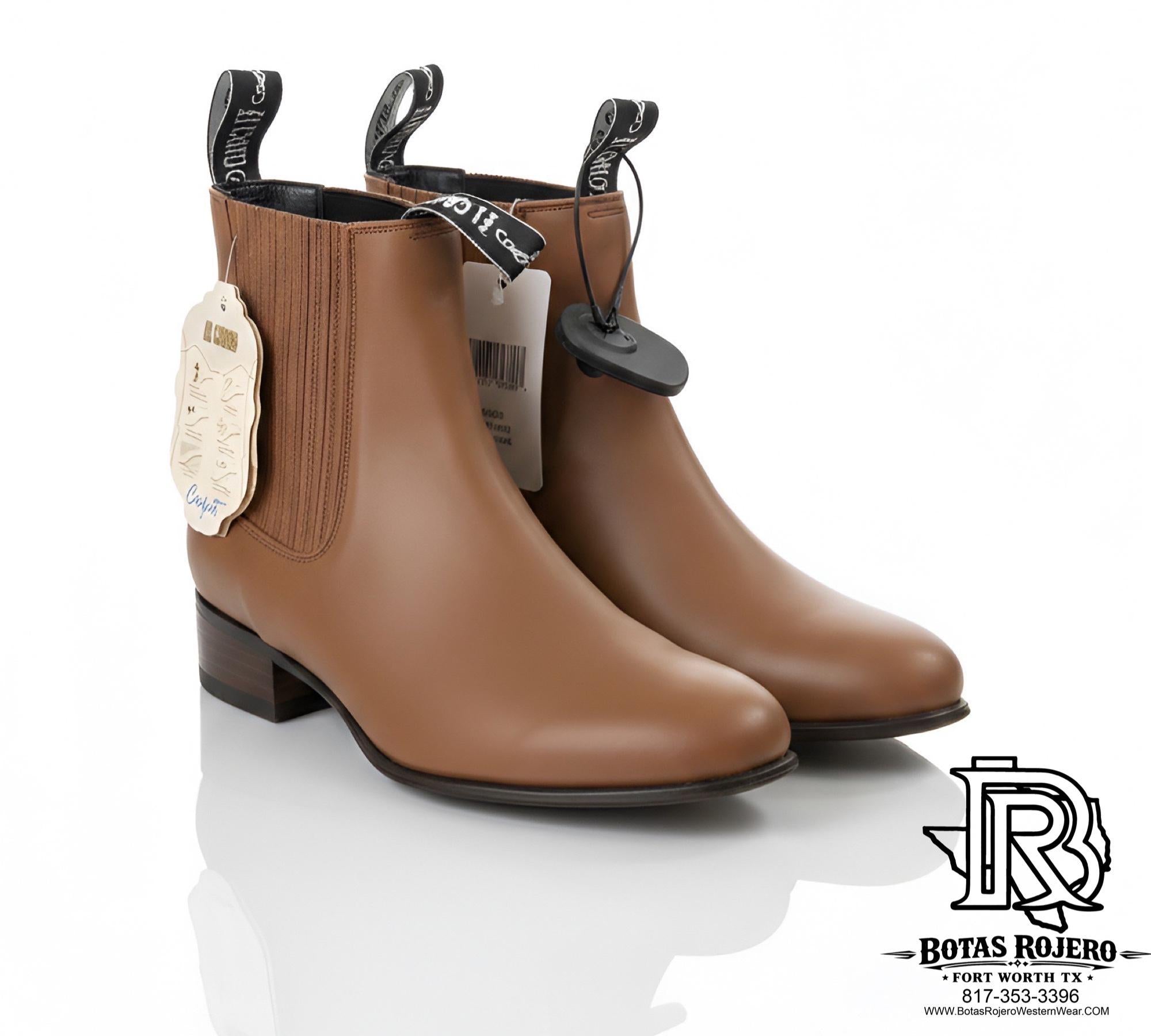 BOTIN CHARRO EL CANELO PLATA COLOR COGNAC