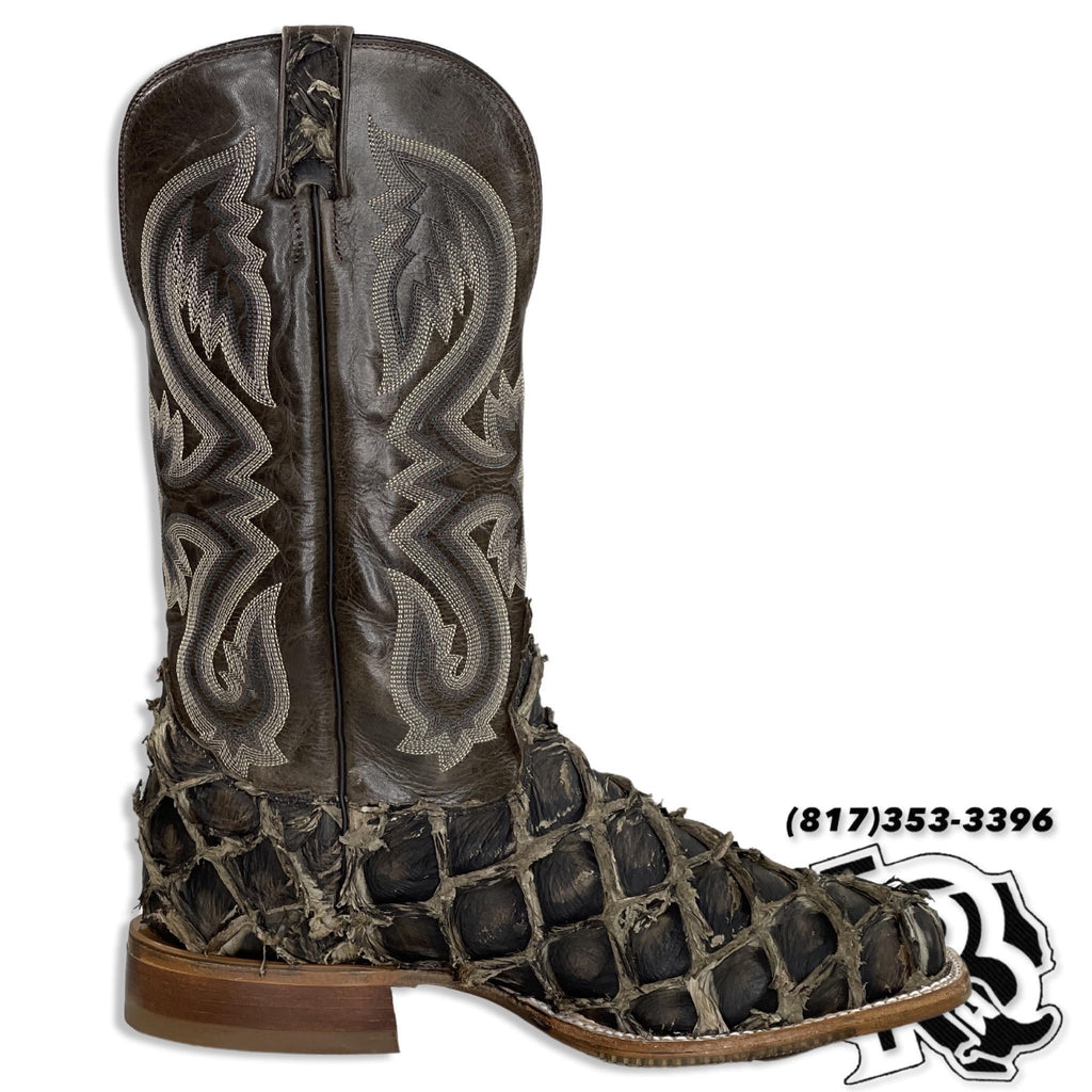 BIG BASS FISH BOOT |TONY LAMA MARQUIS PIRARUCU MEN SQUARE TOE WESTERN BOOT