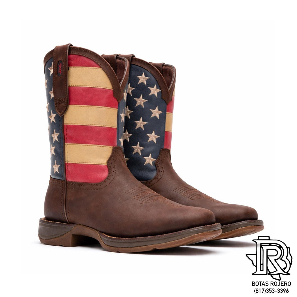 DURANGO NO STEEL | USA FLAG MEN WESTERN WORK BOOTS Db5554
