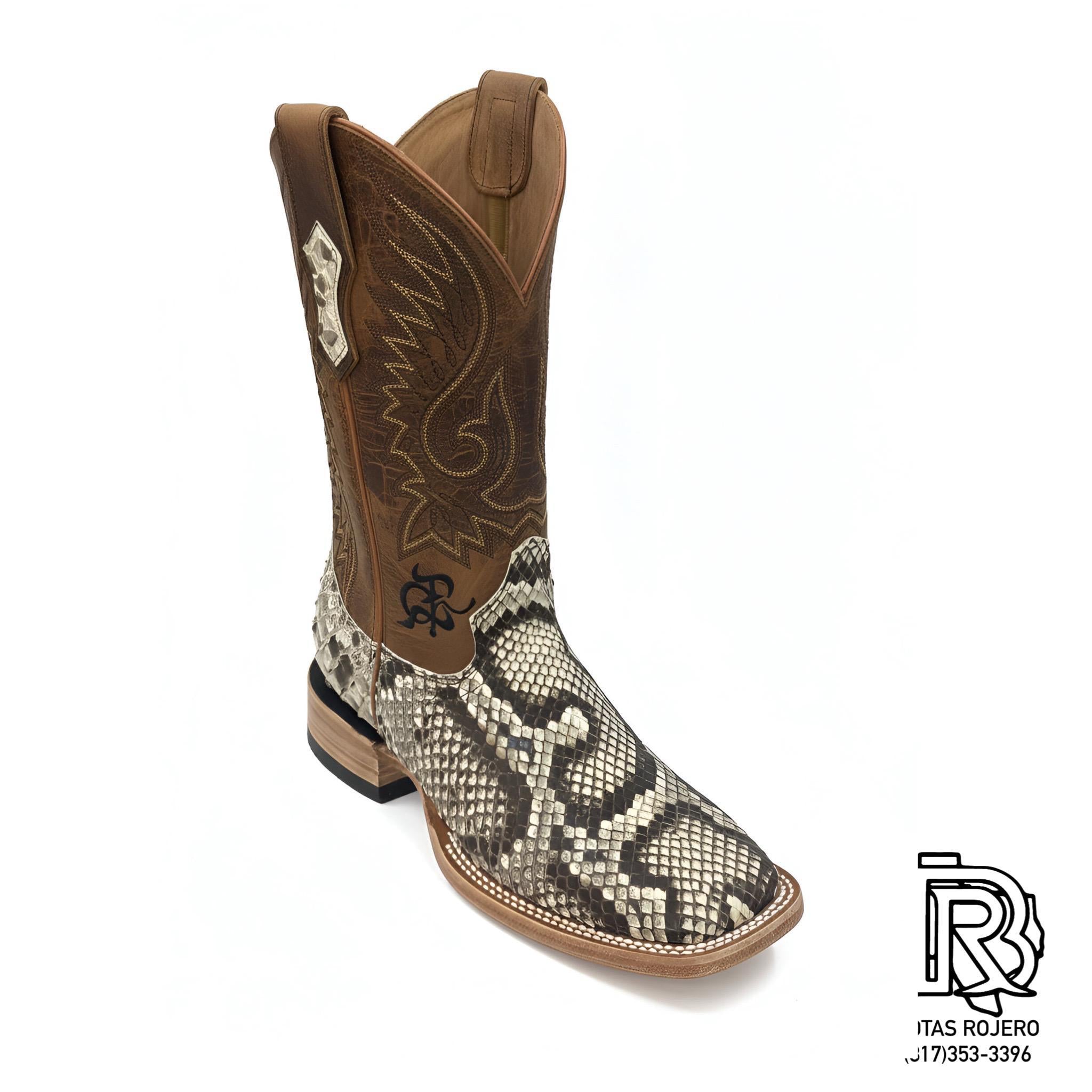 “ Golden Prairie ” | PYTHON BELLY ORIGNAL MEN SQUARE TOE WESTERN BOOTS