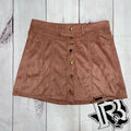 PINK SUEDE SKIRT