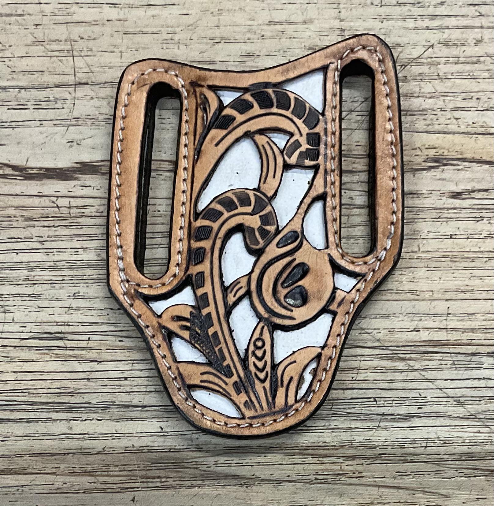 ‘’MARIO’’ | IRON SPUR WESTERN CO.  KNIFE SHEATH WESTERN TOOLED LEATHER