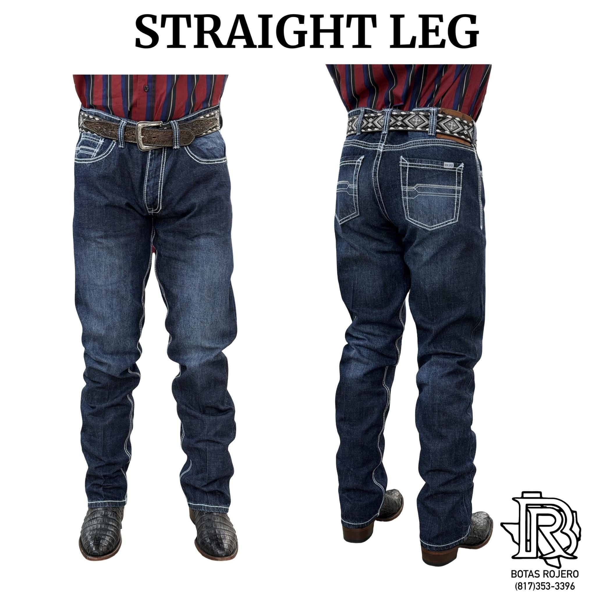 01 | STRAIGHT | IRON SPUR | RINSE WASH | MEN WESTERN JEANS