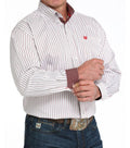 CINCH MEN’S  WHITE STRIPED PRINT SHIRT | MTW1105995