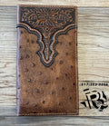 ARIAT RODEO OSTRICH PRINT FLORAL  WALLET - A3553102