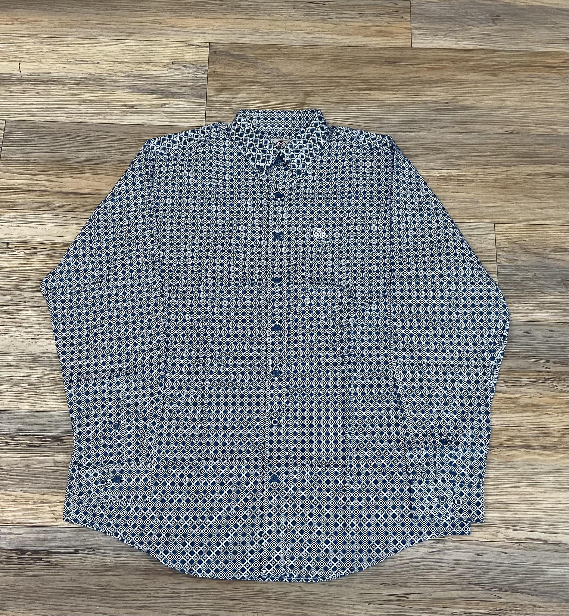 ‘’JAMES’’ MENS NAVY BLUE WESTERN SHIRT