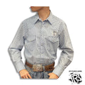 “ Marcos  “ | MEN WRANGLER WESTERN SHIRT BLUE VINTAGE STRIPES 1075201AA
