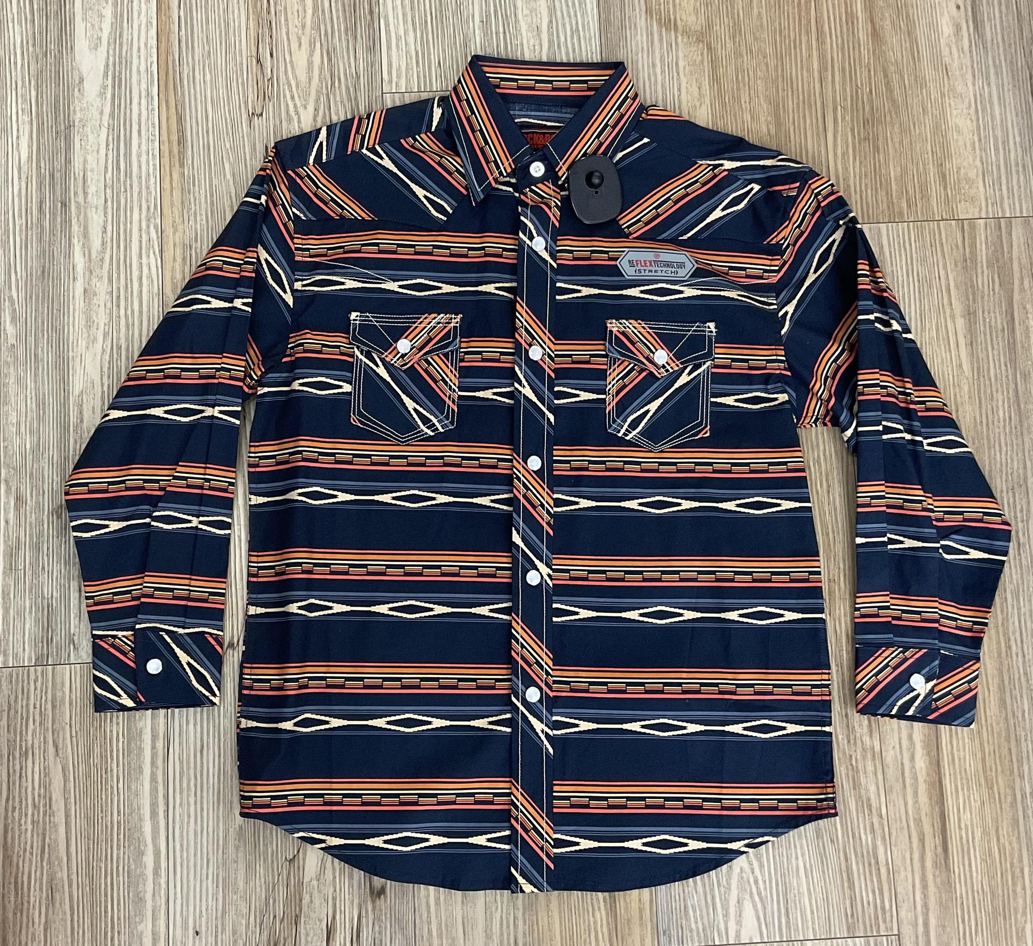 ROCK&ROLL BOYS AZTEC PRINT LONG SLEEVE