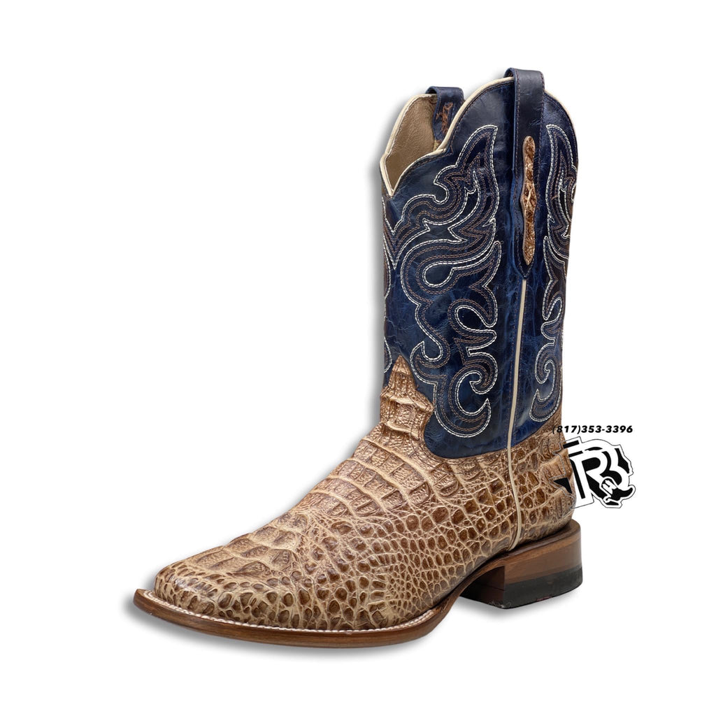 -CAIMAN HORNBACK ORIX PRINT | MEN WESTERN SQUARE TOE BOOTS