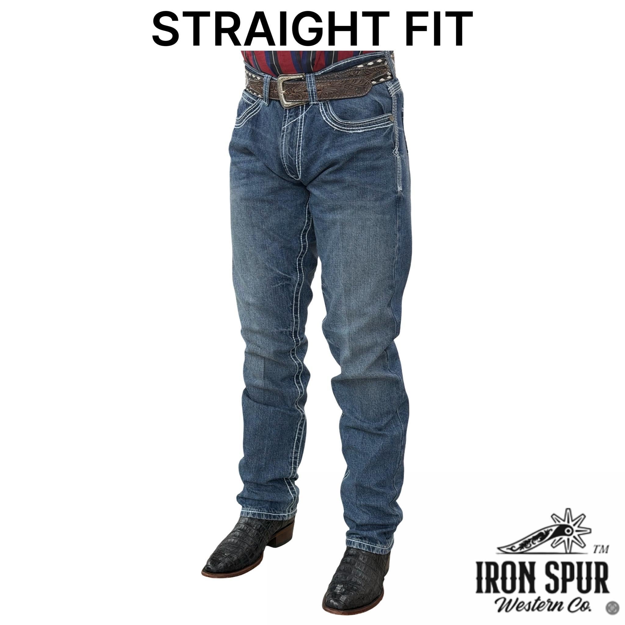 02 | BOOTCUT | IRON SPUR | MED BLUE | MEN WESTERN JEANS