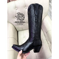 PYTHON BLACK WOMEN WESTERN BOOTS BY IRON SPUR