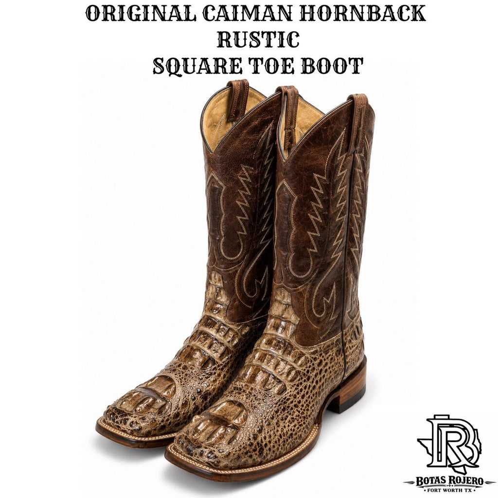 “ RICHARD “ | CAIMAN HORNBACK ORIX MEN WESTERN SQUARE TOE BOOTS