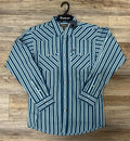 TEAL MENS ARIAT BUTTON UP SHIRT (10052621)