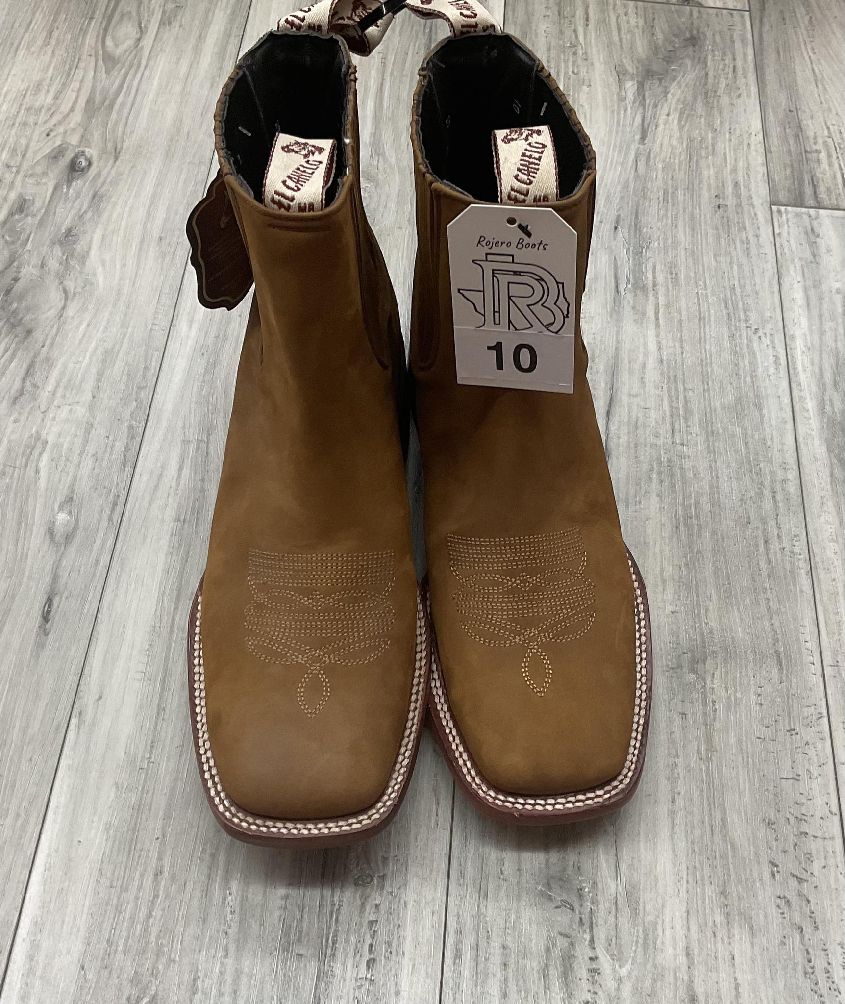 ‘’OWEN #2’’ NOBUCK TABACO SQUARE TOE BOTIN