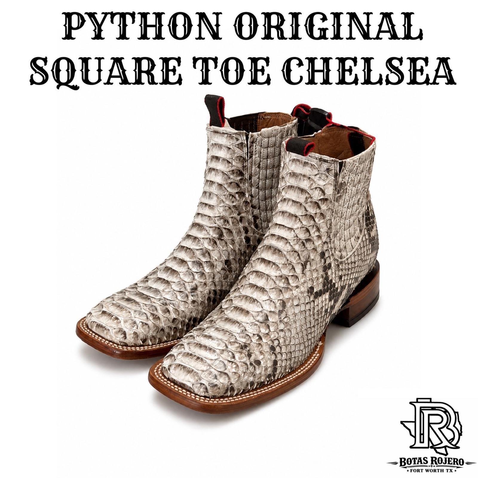 “ Anthony “ |NATURAL  PYTHON RIDDING BOOTS ( botines )
