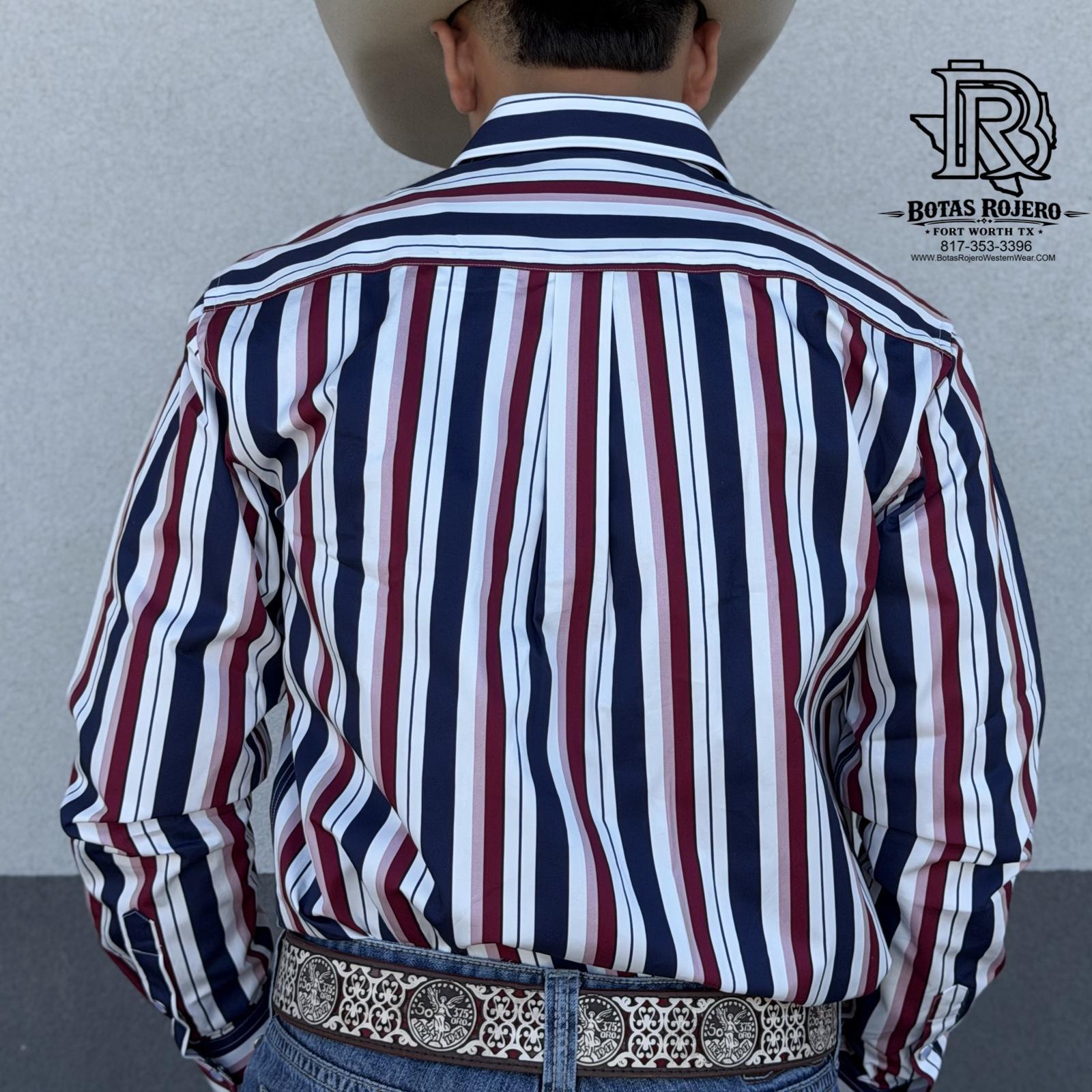 Waylon  | Iron Spur Men’s Western Long Sleeve  Strip Shirt