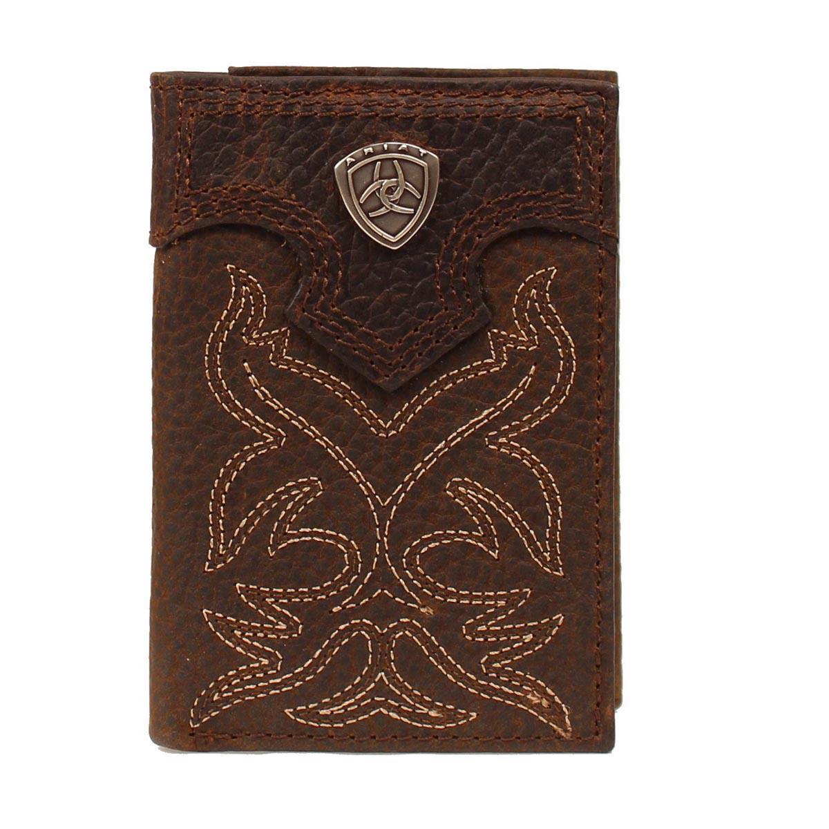 ARIAT PREMIUM BRAND MENS TRIFOLD WALLET A3511002