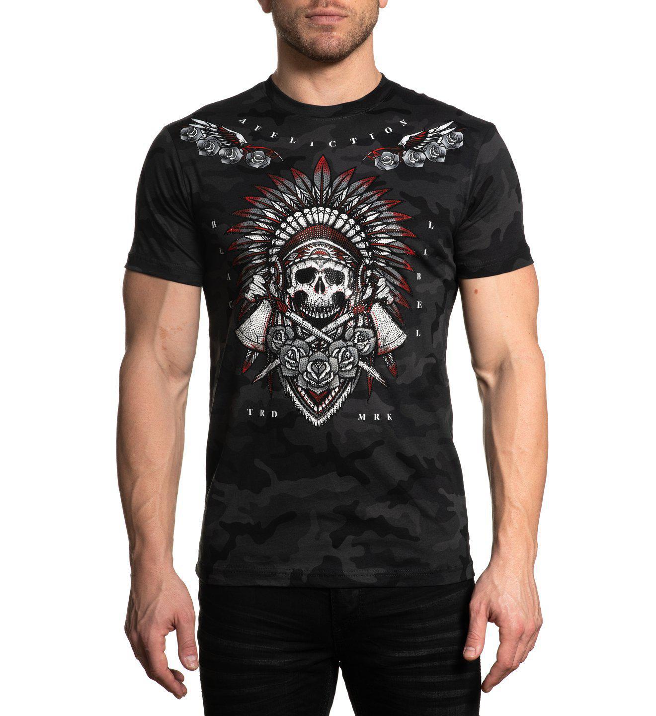 AFFLICTION JAGUAR GOD SHORT SLEEVE SHIRT A22775
