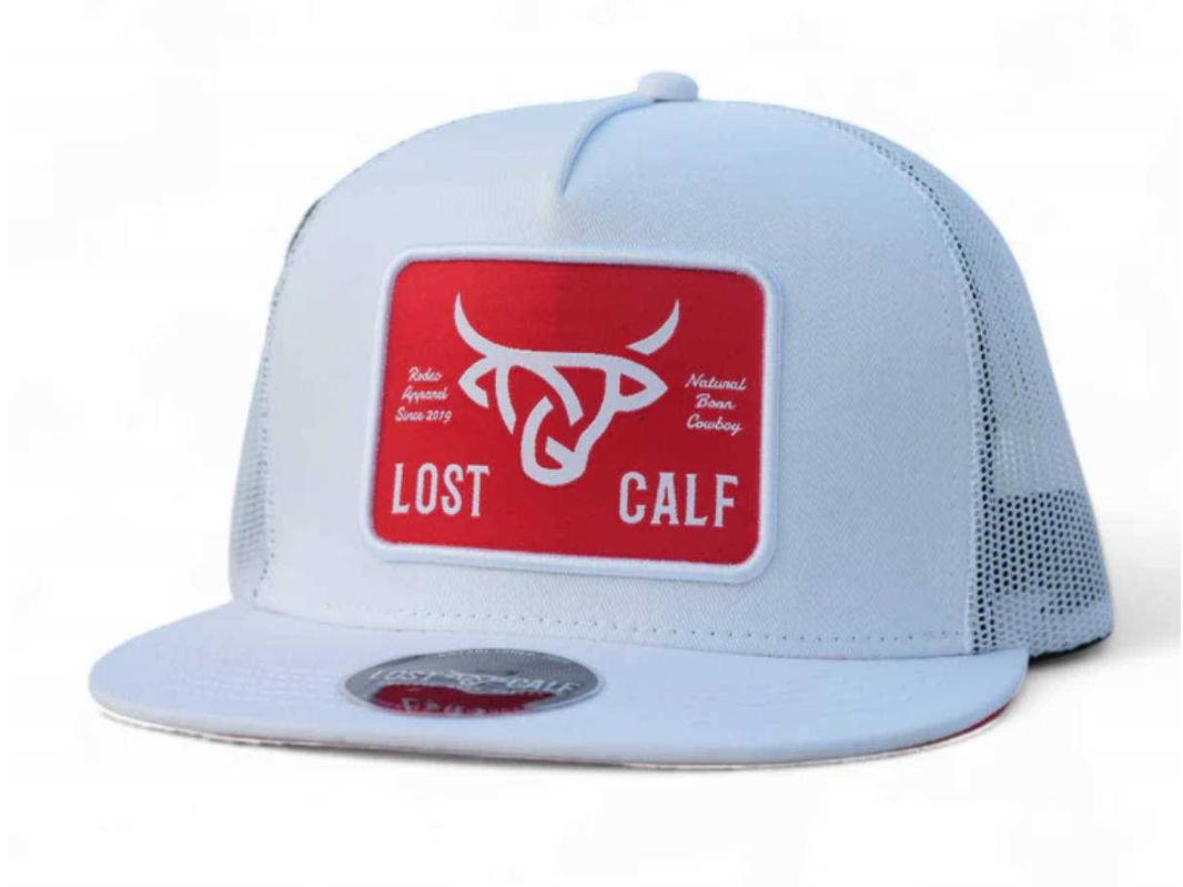 ‘’ALEXANDER’’ WHITE/RED LOST CALF CAP |LCF00063