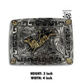 “ Bull Ridding “ | MEN WESTERN BELT BUCKLE SQUARE