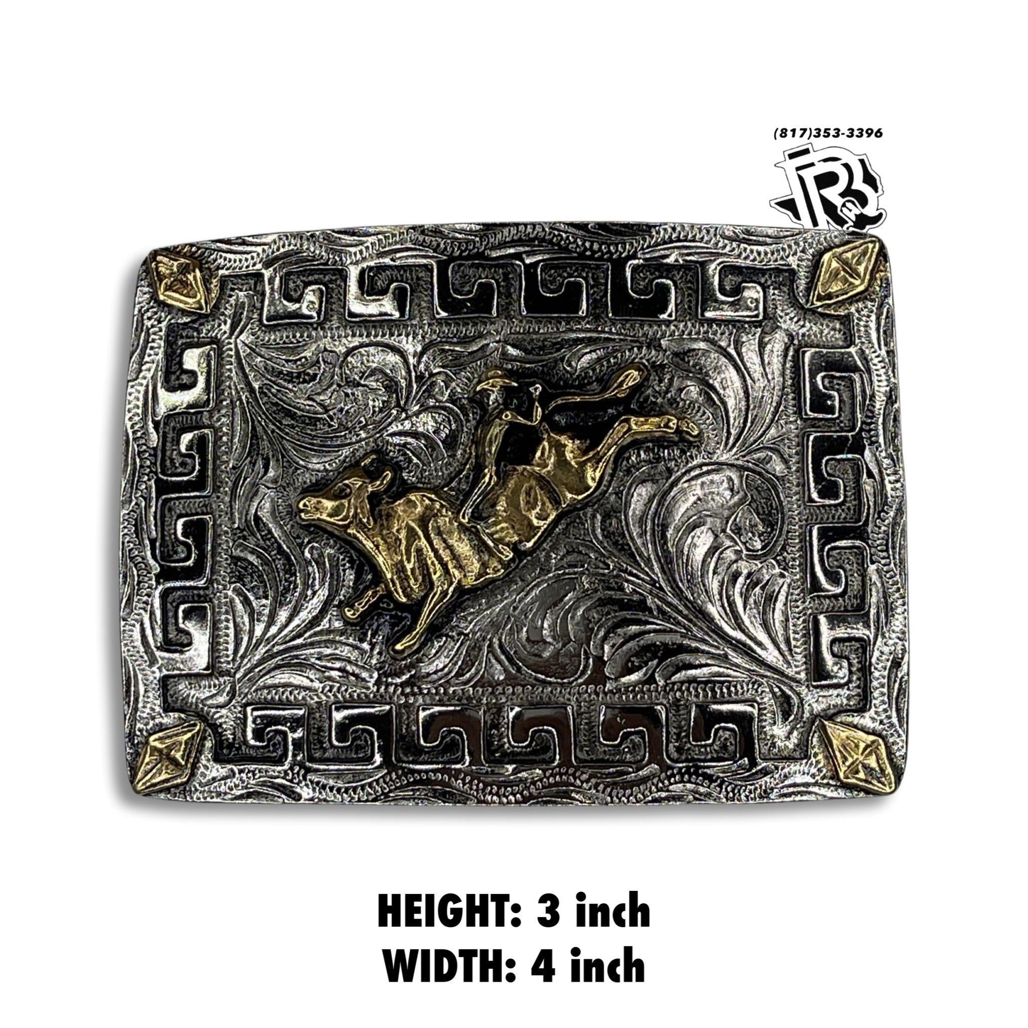 “ Bull Ridding “ | MEN WESTERN BELT BUCKLE SQUARE