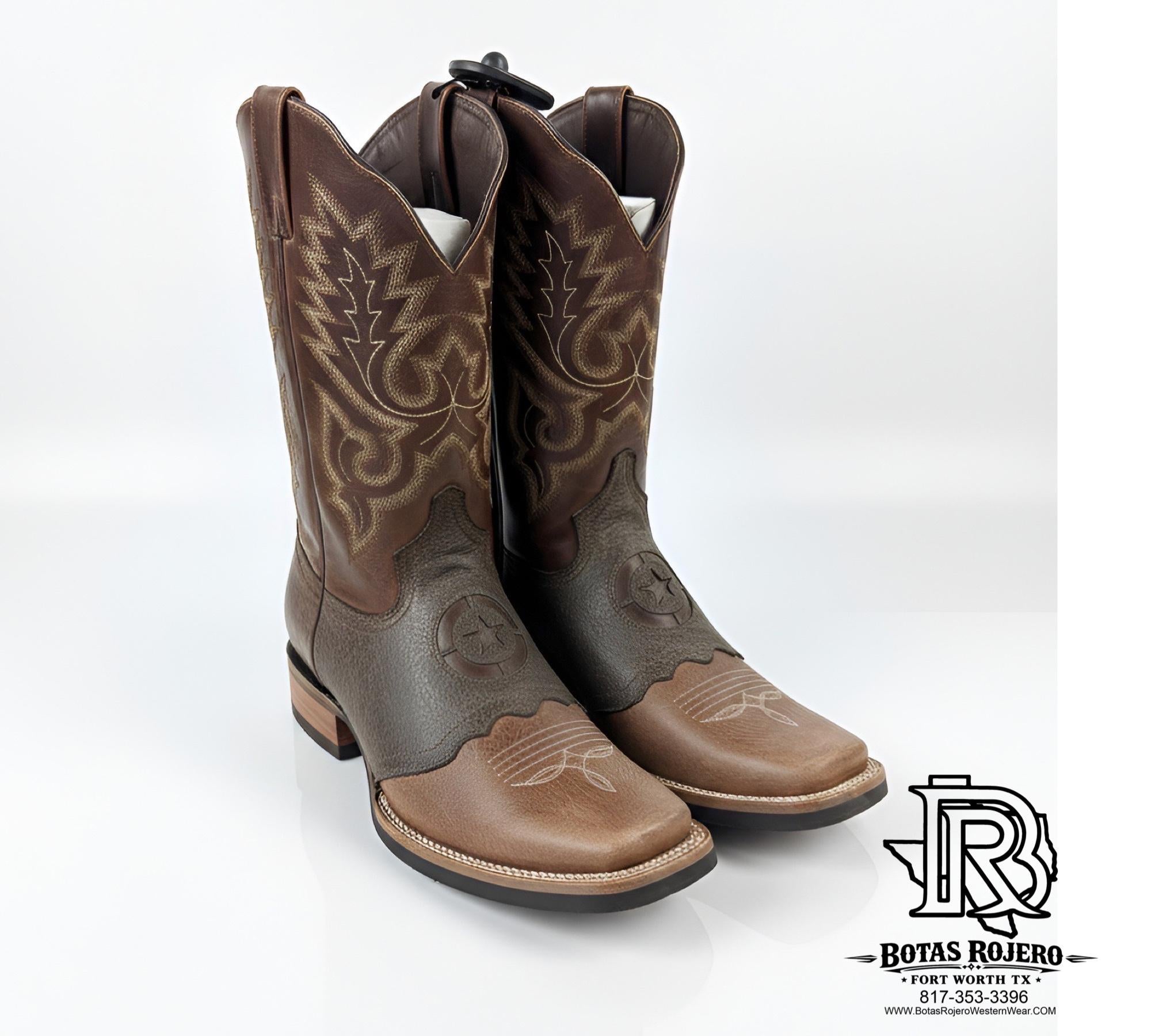 MEN WESTERN SQUARE TOE BOOTS BROWN ON SALE SIZE 11 US