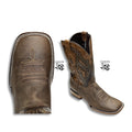 “ Cole “ | Men Western Square Toe Brown Leather