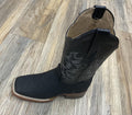 ‘’BRYAN’’ PHYTHON NOBUCK BLACK BOOTS
