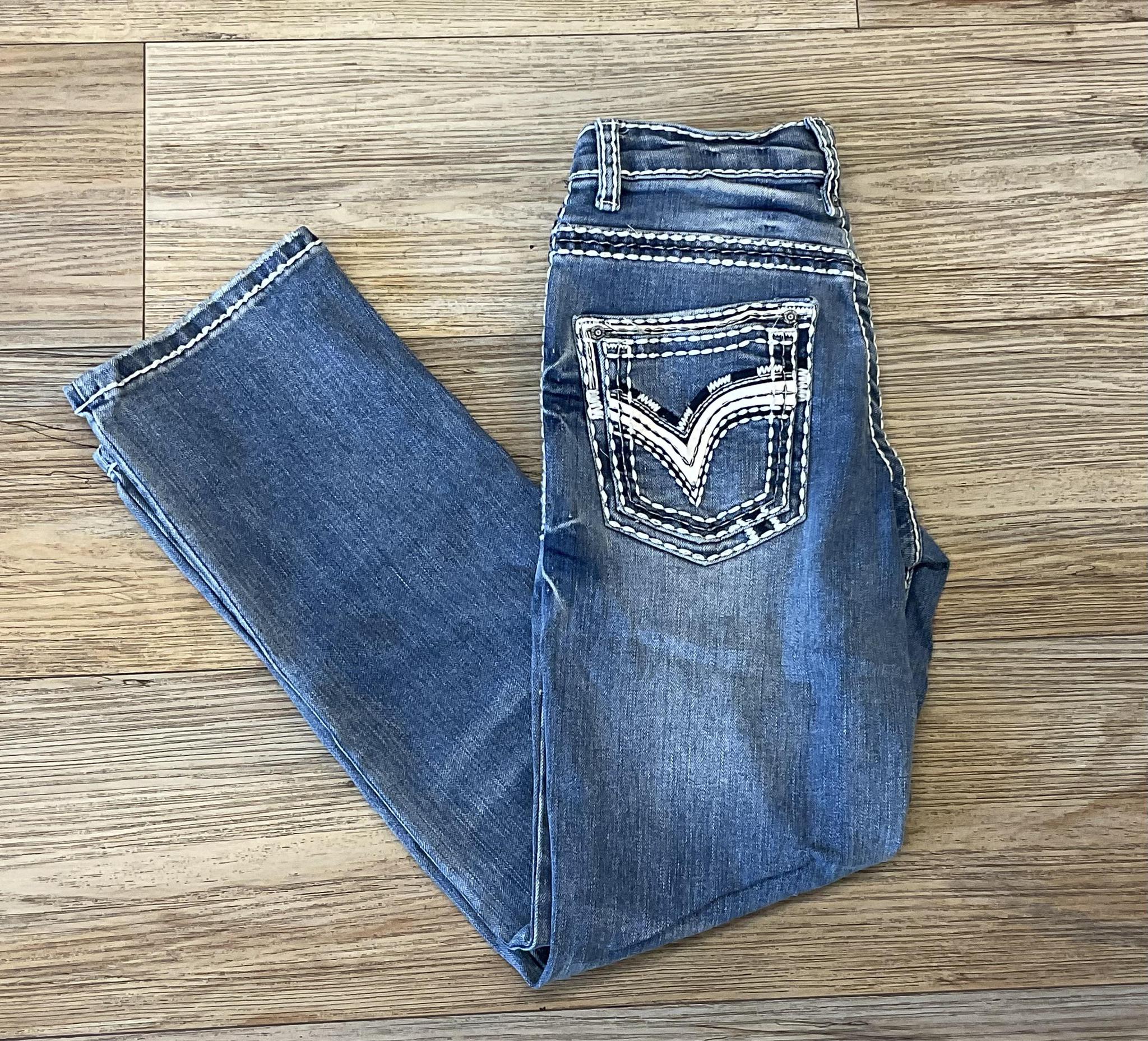 “ JOAN “ | Kids Western Jeans Stone Wash light Blue | AM-2193-K