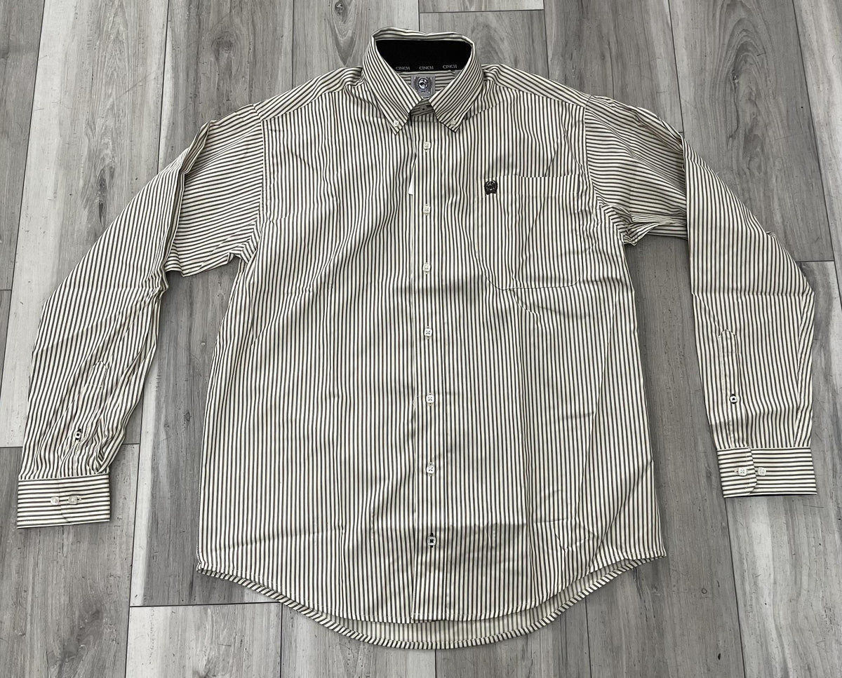 CINCH MEN’S CREAM LONG SLEEVE SHIRT |MTW1106185