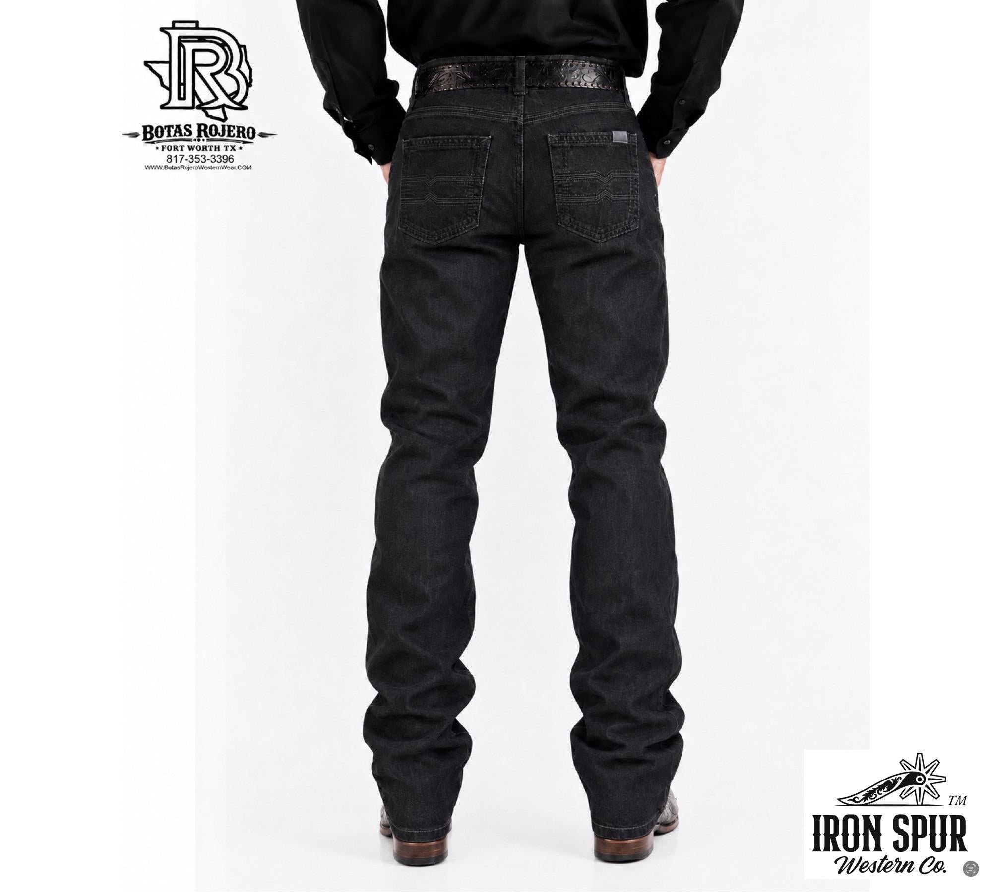04 | BOOTCUT IRON SPUR BLACK MEN WESTERN JEANS